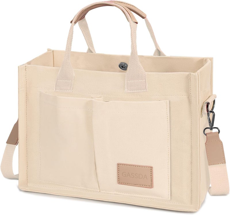 GASSDA Tote Bags for Women Canvas Tote Purse Crossbody with Pockets Top Handle Shoulder Satchel Bag for Women - Image 1